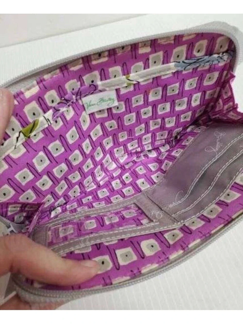 Vera Bradley Floral Quilted Waist Bag with Adjustable Strap, Purple Interior, in